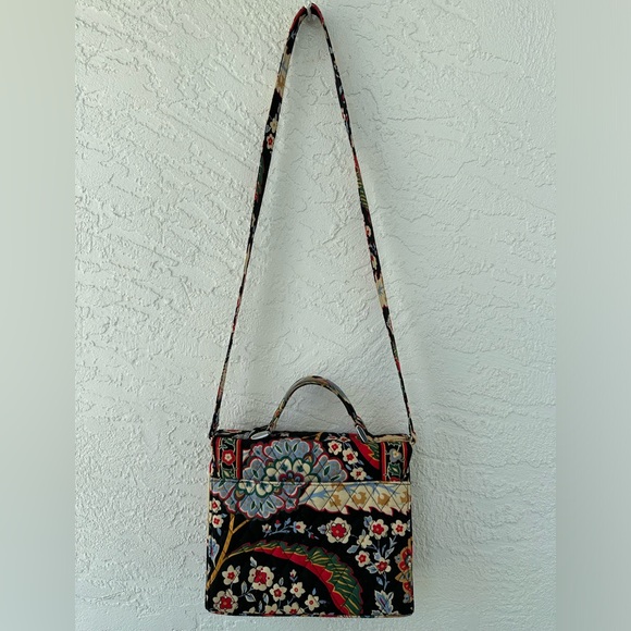 Vera Bradley Julia Versailles Turn Lock Flap Satchel Crossbody Matching Wallet - Picture 7 of 16